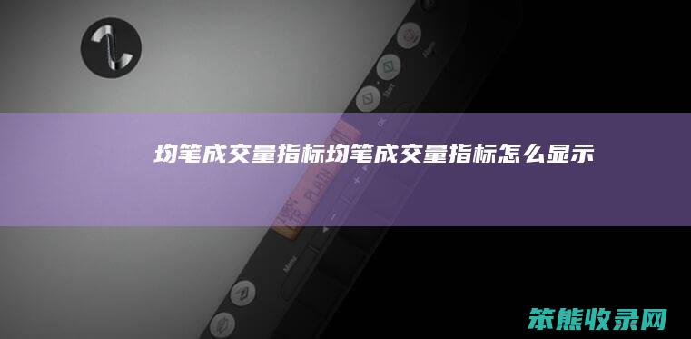 均笔成交量指标（均笔成交量指标怎么显示）