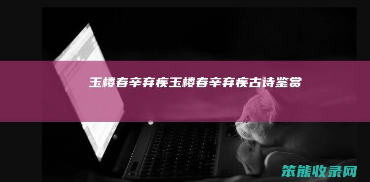 玉楼春辛弃疾（玉楼春辛弃疾古诗鉴赏）