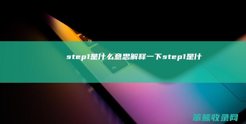 step1是什么意思解释一下（step1是什么意思解释一下）