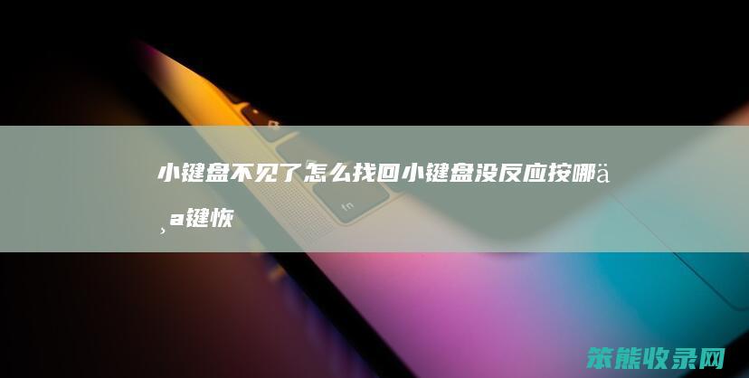小键盘不见了怎么找回（小键盘没反应按哪个键恢复）