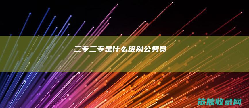 二专（二专是什么级别公务员）