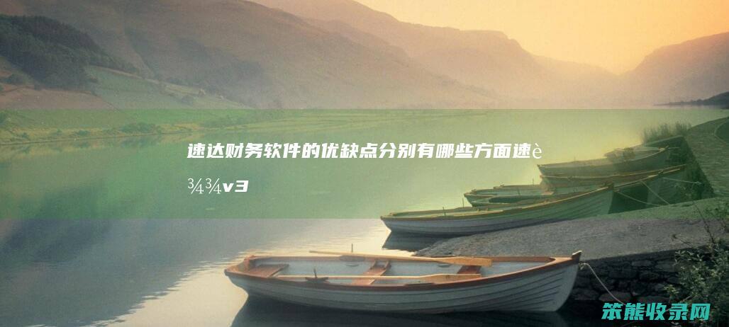 速达财务软件的优缺点分别有哪些方面（速达v3软件财务教程）