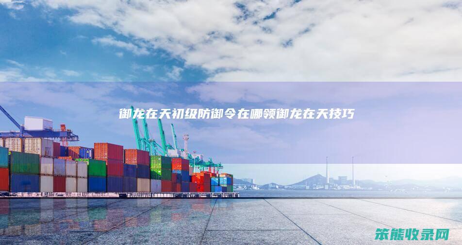 御龙在天初级防御令在哪领（御龙在天技巧）
