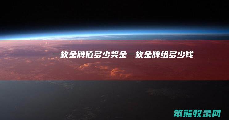一枚金牌值多少奖金（一枚金牌给多少钱）