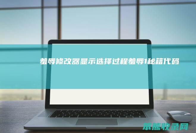 羞辱修改器显示选择过程（羞辱1秘籍代码）