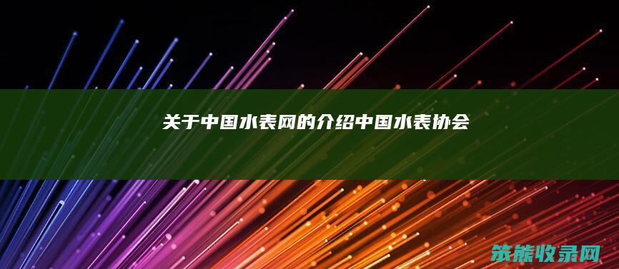关于中国水表网的介绍（中国水表协会）