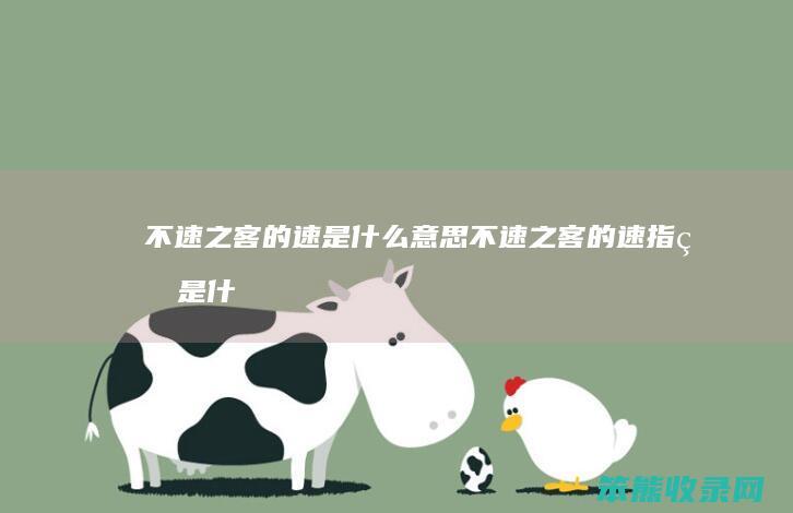 不速之客的速是什么意思（不速之客的速指的是什么意思）