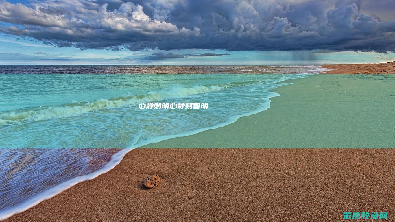 心静则明（心静则智明）