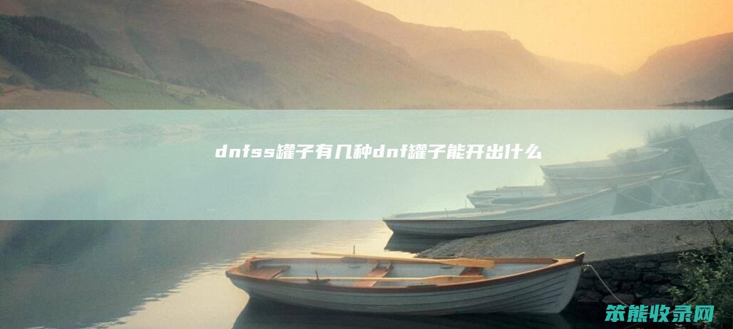 dnfss罐子有几种（dnf罐子能开出什么）