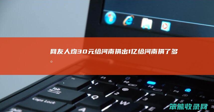 网友人均30元给河南捐出1亿（给河南捐了多少钱）