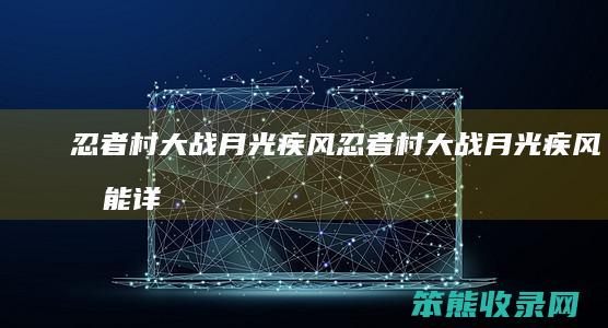 忍者村大战月光疾风（忍者村大战月光疾风技能详解）