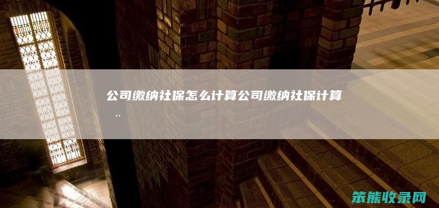 公司缴纳社保怎么计算（公司缴纳社保计算器）