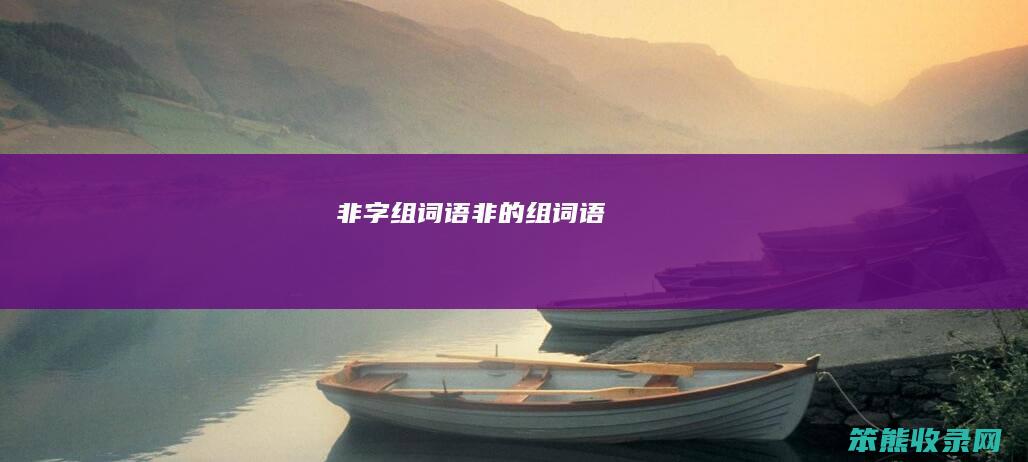 非字组词语（非的组词语）