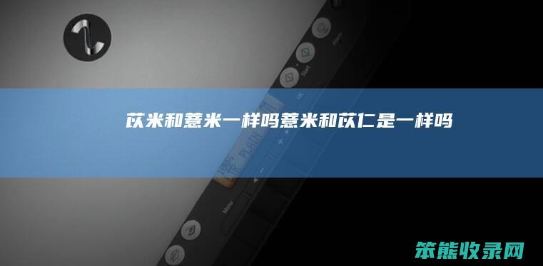 苡米和薏米一样吗（薏米和苡仁是一样吗）
