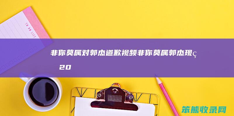 非你莫属对郭杰道歉视频非你莫属郭杰现状20