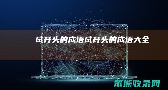 试开头的成语（试开头的成语大全）