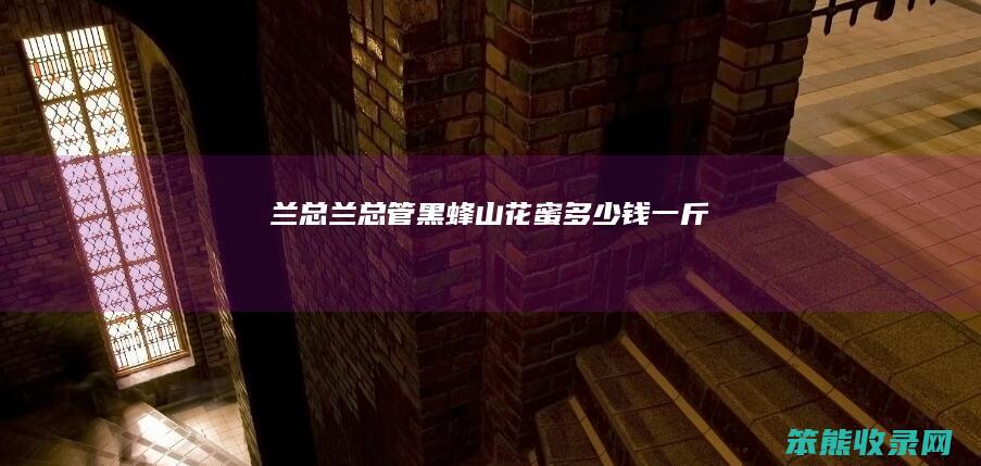 兰总（兰总管黑蜂山花蜜多少钱一斤）