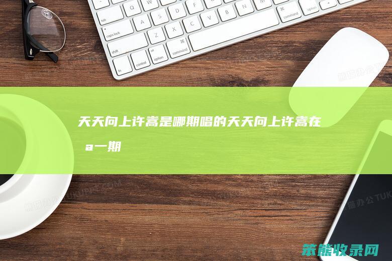 天天向上许嵩是哪期唱的（天天向上许嵩在哪一期）